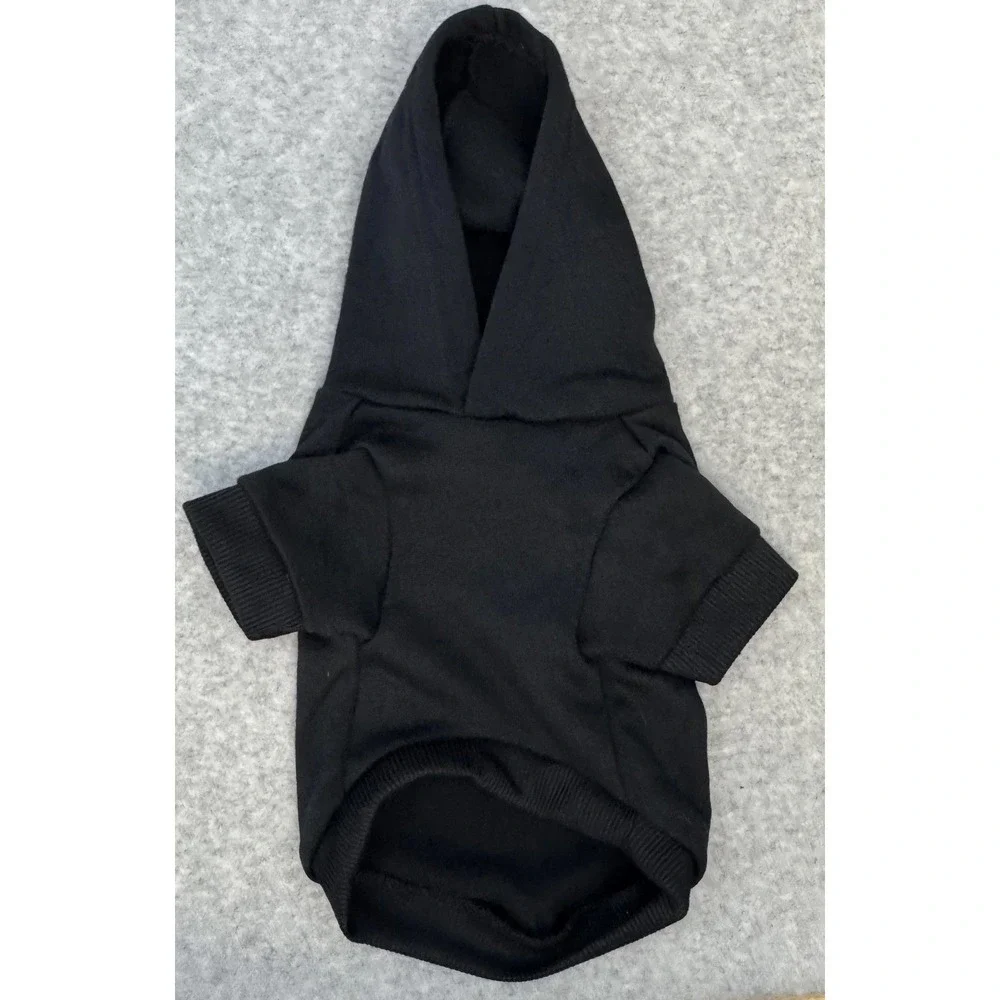 Dog Hoodie Sweatshirt Small Black Terrific Drip Smiley Graphic Pet Pullover